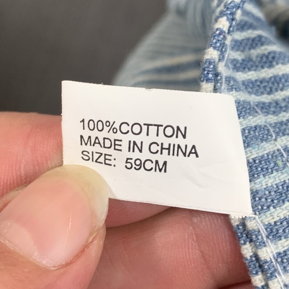 Saint Louis Zoo Engineer Train Conductor Cap Youth 59cm Hickory Stripe Snapback - Picture 17 of 17